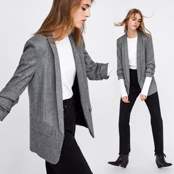 zara grey blazer